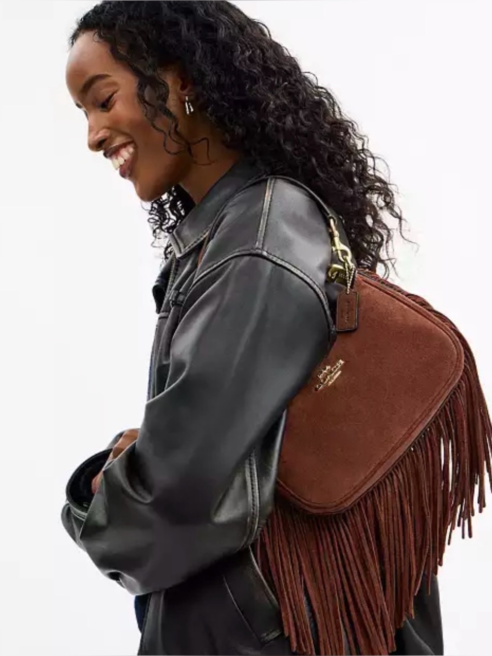 Coach Fringe Suede Teri Bag - New - Picture 5 of 10